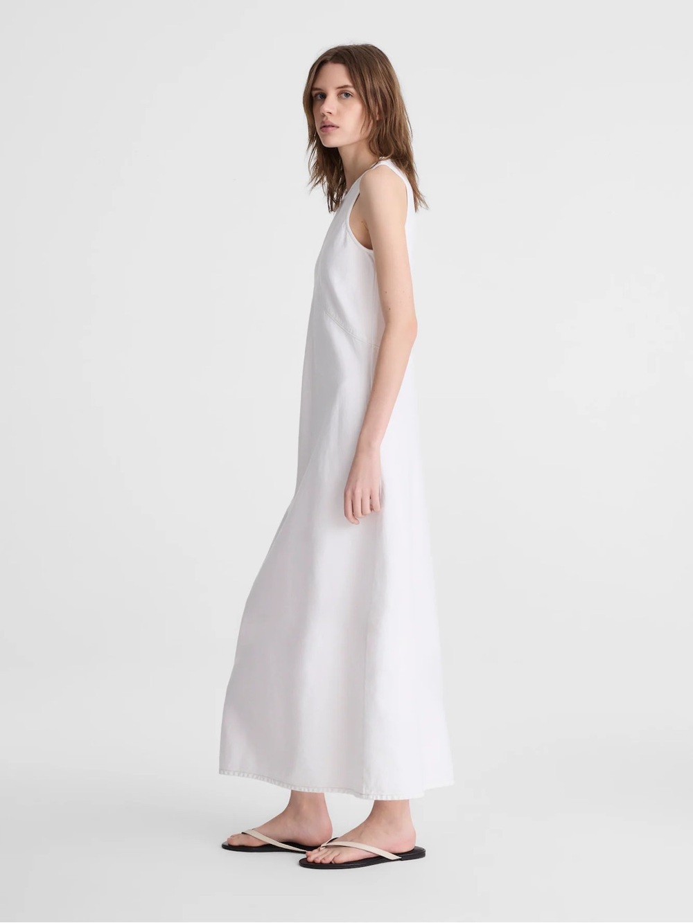 Madewell Denim Seamed Maxi Dress - Picture 3 of 7
